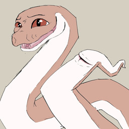 ambiguous_gender animal_genitalia cloaca feral genitals looking_at_viewer multicolored_body presenting presenting_cloaca smile smiling_at_viewer solo two_tone_body ravenfangs fisk_(ravenfangs) ball_python python reptile scalie snake 1:1 absurd_res hi_res