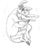 anthro anthro_on_feral anthro_penetrated anus balls bestiality duo female female_on_feral feral feral_penetrating feral_penetrating_anthro from_behind_position genitals high-angle_view lying male male/female male_on_anthro on_side penetration penis pussy sex vaginal vaginal_penetration wugi el_arca kairel asinus donkey equid equine felid lion mammal pantherine 2022 hi_res monochrome