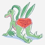 1:1 2024 all_fours anthro bottomwear butt clothing dolphin_shorts english_text generation_3_pokemon grovy_(zyasixpear) grovyle hi_res hotpants male nintendo pants pokemon pokemon_(species) red_bottomwear red_clothing red_pants shorts smile solo text underwear zyasixpear_(artist)