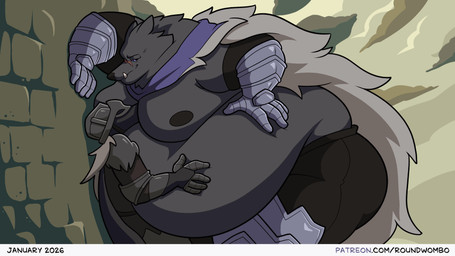 5_fingers ambiguous_gender anthro armor belly belly_overhang belly_rub belly_wobble big_belly black_body black_bottomwear black_clothing black_fur black_nipples black_pants black_sclera blue_pupils bottomwear brick brick_wall butt butt_jiggle butt_squish clothing cloud duo facial_scar facial_tuft featureless_face fingers fur gauntlets gloves handwear headgear helmet jiggling laugh love_handles male male/ambiguous moobs morbidly_obese nipples obese obese_anthro obese_male overweight overweight_anthro overweight_male pants pupils scar shirtless_male size_difference squish teasing teasing_with_butt text thick_thighs toothy_grin tuft waddling wall_(structure) roundwombo bandai_namco dark_souls elden_ring fromsoftware patreon blaidd_(elden_ring) tarnished_(elden_ring) ambiguous_species canid canine canis hybrid mammal wolf 16:9 2026 animated loop url widescreen