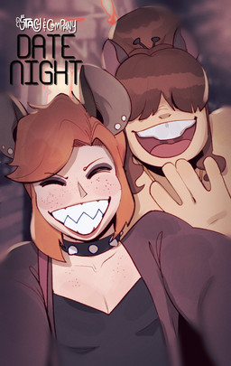 anthro biped brown_hair buckteeth clothed clothing dress duo ear_piercing female freckled_chest freckled_face freckles gesture hair hair_over_eyes long_hair open_mouth piercing red_hair sharp_teeth short_hair smile speckle_freckles teeth text waving peculiart abigail_(peculiart) amber_(peculiart) african_wild_dog animal_humanoid canid canid_humanoid canine canine_humanoid humanoid mammal mammal_humanoid rodent rodent_humanoid sciurid sciurid_humanoid tree_squirrel_humanoid 2024 cover cover_art cover_page english_text hi_res gynomorph_(lore)