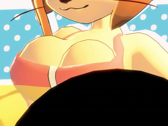 anthro ball beach big_breasts bikini bouncing_breasts breasts brown_body brown_fur brown_hair butt cat_tail clothing eyewear female fur goggles hair looking_at_viewer solo swimwear two-piece_swimsuit volleyball_(ball) nurico gameoverse glitch_productions kit_bodega domestic_cat felid feline felis mammal 3d_(artwork) 3d_animation 4:3 animated digital_media_(artwork) no_sound short_playtime video