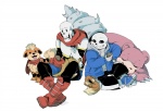 ambiguous_gender bone boots bottomwear cape cellphone clothing electronics feral footwear group hoodie kerchief legwear male mask phone shoes shorts simple_background skeleton skull_mask sneakers socks topwear white_background jazzycat nintendo pokemon undertale undertale_(series) papyrus_(undertale) sans_(undertale) animated_skeleton cubone eevee generation_1_pokemon growlithe pokemon_(species) shellder shellder_(slowbro) slowbro undead crossover watermark