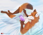 4_toes 5_fingers anthro blue_eyes brown_body brown_fur countershading eyebrows eyelashes feet fingers fur male nude orange_body orange_fur smile solo toes nerton canid canine fox mammal absurd_res hi_res