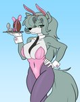 anthro breasts bunny_costume buttplug clothing costume fake_ears fake_rabbit_ears female plug_(sex_toy) sex_toy solo harry_amorós harriet_(harry_amoros) canid canine canis mammal wolf absurd_res hi_res