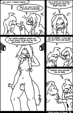 animal_genitalia anthro balls belly belly_expansion bill_piercing breasts erection expansion female freckles furgonomic_piercing furgonomics genital_piercing genitals group gynomorph hungover inflation intersex male nude penis penis_tip piercing sheath sheath_piercing tail tail_piercing text rancid common_hippopotamus hippopotamid lagomorph leporid mammal monotreme platypus rabbit 2008 comic english_text monochrome