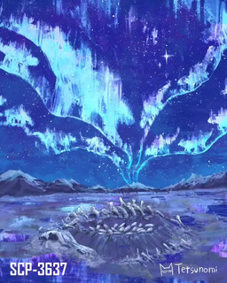 ambiguous_gender apparition art_progression aurora_(phenomenon) blue_light blue_sky bone egg feral group herd logo mountain nest night outside partially_buried puddle quadruped reflection rib_cage skull sky star starry_sky tail text vertebrae epilepsy_warning tetsunomi scp_foundation scptober scp-3637-1 dinosaur hadrosaurid inanimate_object maiasaura ornithischian ornithopod prehistoric_species reptile scalie spirit 2025 4:5 animated artist_logo artist_name colored cool_colors digital_media_(artwork) digital_painting_(artwork) english_description no_sound painting_(artwork) short_playtime sketch spanish_description webm