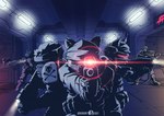 aiming aiming_weapon anthro armor boots clothing corridor female flashlight footwear gloves group gun handwear kerchief laser laser_gun logo male pirate pointing_gun pouch_(clothing) ranged_weapon shoes visor weapon gerovort nintendo star_fox ape canid canine domestic_cat domestic_pig felid feline felis fox gorilla haplorhine lynx mammal primate suid suine sus_(pig) 2021 digital_media_(artwork) signature