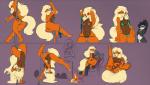 2018 anthro anthrofied arcanine bear breasts canid canine clothed clothing dancing digital_media_(artwork) domovoi_lazaroth duo emma_fletcher female generation_1_pokemon genitals giant_panda hi_res looking_back male mammal nintendo nude open_mouth partially_clothed pokemon pokemon_(species) pokemorph pole pole_dancing pussy sitting sketch smile underwear underwear_down undressing