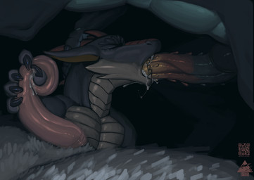 animal_genitalia animal_penis anthro big_dom_small_sub bodily_fluids cetacean_genitalia cetacean_penis claws cum cum_in_mouth cum_inside cumshot dominant ejaculation erection fellatio feral fur genital_fluids genital_slit genitals group group_masturbation group_sex hair horn knot larger_male lying male male/male male_penetrating masturbation nude open_mouth oral oral_penetration penetration penile penis prehensile_penis scales sex simple_background size_difference tapering_penis trio unusual_anatomy unusual_genitalia unusual_penis white_body dreks_thel mythology doshi dreks kiraderg_(character) dragon lizard mythological_creature mythological_scalie reptile scalie absurd_res digital_media_(artwork) hi_res