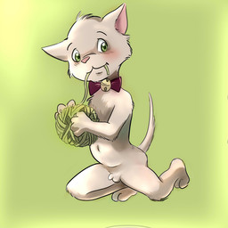 anthro balls blush flaccid genitals male nude penis shota solo tail young young_anthro young_male catstrofic domestic_cat felid feline felis mammal 1:1 source_request