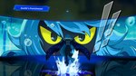 angry anthro armor blue_hair breastplate female glowing glowing_eyes hair imminent_fight imminent_violence long_hair looking_at_viewer powering_up reflection solo yellow_sclera lygarkismyname undertale_(series) undertale_yellow martlet_(zenith_form) avian bird 16:9 hi_res widescreen