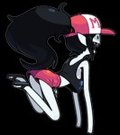 baseball_cap black_hair bottomwear breasts butt clothing fangs female flip_flops floating footwear grey_body grey_skin hair hat headgear headwear humanoid_pointy_ears not_furry pointy_ears ponytail sandals shoes shorts side_boob simple_background skinny solo teeth transparent_background discount-supervillain adventure_time cartoon_network marceline_abadeer half_demon humanoid vampire 2024 alpha_channel