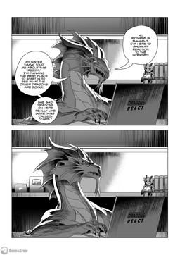 anthro claws computer dialogue disgusted_face electronics finger_claws horn horror_(expression) inside laptop male multi_horn open_mouth pupils sharp_teeth slit_pupils smile solo speech_bubble teeth text youtube_play_button dove_and_crow european_mythology mythology bahamut_(dnd) dragon mythological_creature mythological_scalie scalie western_dragon 2026 absurd_res english_text hi_res