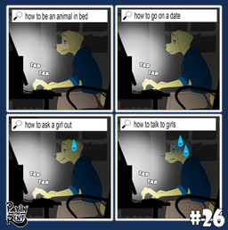 anthro computer dating dialogue electronics humor internet male solo text typing ariesartist ben_(ariesartist) bird_dog canid canine canis domestic_dog hunting_dog labrador mammal retriever alpha_channel comic english_text hi_res