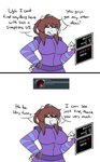 alternate_species anthro big_breasts boss_monster_(undertale) bovid breasts brown_hair caprine clothed clothing comic english_text female frisk_(undertale) fur goat grumpy hair heart_symbol hi_res horn huge_breasts long_ears mammal ring robertge simple_background solo text undertale undertale_(series) white_background white_body white_fur