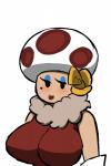 big_breasts breasts eyeshadow female lips looking_at_viewer makeup markings mole_(marking) not_furry simple_background solo paintedcactus unknown_artist mario_bros nintendo paper_mario toodles humanoid 2:3 hi_res