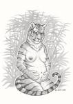 5_fingers anthro areola baby_bump belly big_belly breasts female fingers fur grey_body grey_fur grey_nipples grey_nose happy medium_breasts multicolored_body multicolored_fur multicolored_tail navel nipples outie_navel pregnant pregnant_anthro pregnant_female smile solo striped_body striped_fur stripes tail thick_thighs white_body white_fur wide_hips anisis felid mammal pantherine tiger 2018 graphite_(artwork) traditional_media_(artwork)