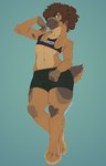 absurd_res anthro bulge caracalpilot clothing crop_top girly hair hi_res lagomorph leporid male mammal ponytail rabbit raised_tail shirt sketch solo tail thick_thighs tight_clothing topwear underwear