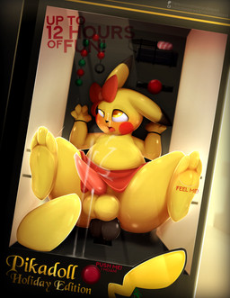3_toes ahegao anal anal_beads anal_penetration animal_genitalia animal_penis ball_gag balls bdsm blush bodily_fluids bondage bottomwear bound bow_ribbon butt canine_genitalia canine_penis clothed clothing crossdressing crossdressing_male cum cum_on_belly cum_on_body cum_on_clothing cum_on_face cum_on_self cum_on_skirt cum_on_window dildo dildo_in_ass dildo_insertion display_case egg_vibrator erection feet feral fist gag genital_fluids genitals holidays knot knotted_dildo looking_pleasured male multiple_orgasms object_in_ass orgasm partially_clothed paws penetration penis public public_exposure restrained restraints sex_toy sex_toy_in_ass sex_toy_insertion shaking skirt solo spread_legs spreading tapering_penis text thick_thighs toes tongue tongue_out trembling vibrator visionaryserpent christmas nintendo pokemon generation_1_pokemon mammal pikachu pokemon_(species) rodent 2025 absurd_res english_text hi_res