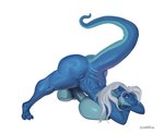 ass_up balls big_breasts big_butt blue_body breasts butt genitals gynomorph huge_breasts intersex jack-o'_pose nude penis pose solo tail goldmikun mythology dragon mythological_creature mythological_scalie scalie absurd_res hi_res