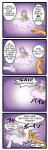 4koma absurd_res anibaruthecat anthro anthrofied applebloomers clothed clothing cloud comic dialogue digital_media_(artwork) disembodied_hand duo english_text equid equine eyes_closed female friendship_is_magic hasbro hi_res horn japanese_text mammal my_little_pony mythological_creature mythological_equine mythology purple_background scootaloo_(mlp) simple_background sitting smile sweetie_belle_(mlp) text toy unicorn white_body