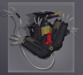 animal_genitalia animal_penis anus black_body canine_genitalia canine_penis claws genitals humanoid_genitalia humanoid_penis knot knotted_penis lying male male/male multicolored_body on_back penis presenting presenting_anus puffy_anus simple_background tail zagelt konami metal_gear metal_gear_rising:_revengeance platinumgames blade_wolf 2024 hi_res