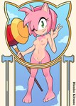 anthro bonnet breasts clothing crotch_tuft female genitals gesture hair hammer hand_gesture headgear headwear holding_object holding_weapon looking_at_viewer medium_breasts nipples nude one_eye_closed pink_body pussy short_hair smile solo tools tuft v_sign weapon wide_hips wink dioniso_kitsune sega sonic_the_hedgehog_(series) amy_rose eulipotyphlan hedgehog mammal 2025 absurd_res hi_res