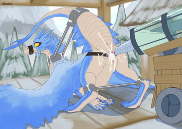 anus artificial_insemination bdsm blue_body blue_scales bodily_fluids bondage bound claws container cum cum_in_container cum_in_vagina cum_inside dildo female feral forced genital_fluids genitals horn machine muzzle_(object) muzzled restrained restraints scales sex_toy snow solo spread_vulva spreader_bar spreading tail vulva wings worried dhalek capcom monster_hunter mythology dragon elder_dragon mythological_creature mythological_scalie scalie velkhana absurd_res digital_media_(artwork) hi_res
