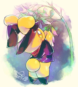abstract_background anthro big_head black_clothing black_shirt black_topwear boots chibi clothed clothing female footwear furgonomic_headwear furgonomics hat headgear headwear kerchief leaf magic_user multicolored_eyes neckerchief neckwear plant reaching reaching_up rear_view red_kerchief red_neckerchief round_tail shirt shoes solo sparkles sparkling_eyes three-quarter_view topwear tree wizard_hat cotora mahousa_(cotora) lagomorph leporid mammal rabbit 2021 full-length_portrait hi_res portrait
