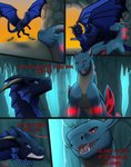 cave dialogue duo feral glowing male tail text ferilla mythology dianox dragoviir dragon mythological_creature mythological_scalie scalie absurd_res comic english_text hi_res herm_(lore)