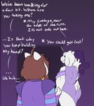 2022 5_fingers alternate_species anthro bovid brown_hair caprine clothed clothing dialogue digital_media_(artwork) duo english_text female fingers frisk_(undertale) fur goat hair hand_holding long_ears mammal robertge text toriel undertale undertale_(series) white_body white_fur
