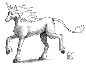 ambiguous_gender ankle_tuft feral glistening glistening_eyes horn leg_tuft mane quadruped raised_leg shadow solo tail tail_tuft tuft skyelegs mythology classical_unicorn equid equine mammal mythological_creature mythological_equine unicorn 2015 black_and_white monochrome signature
