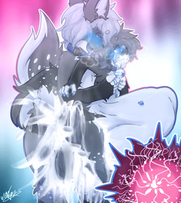 abdominal_bulge anthro balls bell bell_collar blue_eyes blush bodily_fluids claws collar collar_only cum cum_explosion cum_in_vagina cum_inflation cum_inside cum_splatter duo female finger_in_mouth fur genital_fluids genitals grey_body grey_fur heart_symbol impregnation inbreeding inflation inner_ear_fluff lifted lifting_partner male male/female nipples nude ovum ovum_with_heart penetration ring saliva sex simple_background size_difference sperm_cell steam tears tears_of_pleasure tongue tongue_out tuft uterus vaginal vaginal_penetration white_body white_fur magboykisser made_in_abyss baishu fan_character sato_(kabsfy) lagomorph leporid mammal narehate rabbit absurd_res hi_res brother_(lore) brother_and_sister_(lore) incest_(lore) sibling_(lore) sister_(lore)