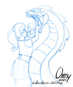 apode breasts clothing duo fangs feeding female feral food forked_tongue fruit hair legless male melon open_mouth plant ponytail serpentine simple_background smile split_form teeth tongue topwear watermelon watermelon_slice white_background omny87 mango_(omny87) draconcopode lamia reptile scalie snake 2021 blue_and_white digital_media_(artwork) monochrome sketch traditional_media_(artwork)