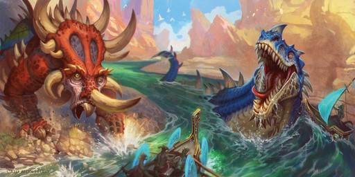 ambiguous_gender anthro beak blue_body blue_scales boat detailed_background feral group horn macro male open_mouth red_body red_scales river sailing scales sharp_teeth ship tail teeth tongue tongue_out vehicle water watercraft caio_monteiro fantasy_flight_games keyforge mythology ambient_bird aquatic aquatic_dragon dinosaur dragon mythological_creature mythological_scalie prehistoric_species reptile scalie 2:1 hi_res official_art