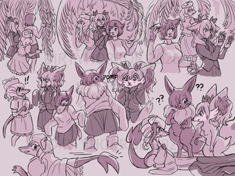 biped bipedal_feral bottomwear breasts claws clothed clothing digitigrade discarded_clothing dress ear_growth featureless_breasts featureless_crotch female feral fur fur_growth group growth hair hat headgear headwear inner_ear_fluff leaf leaf_tail looking_back mane nude open_mouth oversized_clothing paw_growth pawpads question_mark scale_growth scales semi-anthro shrinking size_transformation skirt snout snout_growth sound_effects tail tail_growth tail_growth_in_pants text transformation trio tuft dirtyhorror nintendo pokemon canid canine eevee fennekin fox generation_1_pokemon generation_5_pokemon generation_6_pokemon human mammal pokemon_(species) reptile scalie snake snivy 4:3 english_text hi_res monochrome watermark