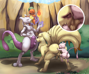 anal anthro anthro_on_feral anthro_penetrating anthro_penetrating_feral anthro_penetrating_male anus backsack balls bestiality biped blue_eyes blush bodily_fluids butt cum cum_in_mouth cum_inside cum_on_balls cum_on_tongue digitigrade drooling erection eyes_closed fellatio feral feral_penetrated fire flaming_tail foreskin fur genital_fluids genitals group humanoid_genitalia humanoid_genitalia_on_feral humanoid_penis humanoid_penis_on_feral internal internal_anal larger_male larger_penetrated male male/male male_on_anthro male_on_feral male_penetrated male_penetrating male_penetrating_feral male_penetrating_male open_mouth oral oral_penetration orange_body penetration penile penis perineum pink_body precum quadruped rimming saliva saliva_on_anus saliva_on_penis saliva_on_tongue saliva_string sex size_difference smaller_male sweat sweaty_balls sweaty_butt sweaty_genitalia tail tongue tongue_out tongue_penetration teastuff nintendo pokemon canid canine charmander felid generation_1_pokemon legendary_pokemon mammal mew_(pokemon) mewtwo ninetales pokemon_(species) scalie absurd_res digital_media_(artwork) hi_res huge_filesize