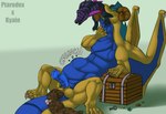 abdominal_bulge balls bone bovid_horn caprine_horn crunch digestion duo erection fatal fatal_vore feces female feral feral_pred feral_prey genitals grin horn instant_digestion male male/female neck_bulge oral_vore penis predator/prey ptarodex_(ptarodex) ram_horn smile soft_vore spikes spikes_(anatomy) striped_body stripes swallowed_whole swallowing three-quarter_view touching_chest treasure treasure_chest vore willing_prey wings ptarodex mythology dragon mythological_creature mythological_scalie scalie 2025 absurd_res digital_drawing_(artwork) digital_media_(artwork) hi_res shaded
