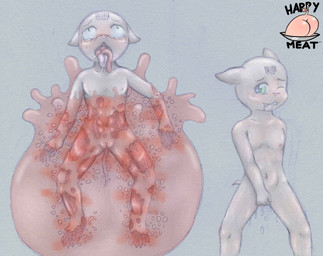 anthro biped bite biting_lip biting_own_lip blood bodily_fluids bone claws crying death digestion drooling exposed_bone exposed_muscle eye_roll eyebrows fatal_vore female feral fingering fingering_self flat_chested forehead_tattoo front_view genital_fluids genitals gore gore_focus group happy_gore hard_vore leaking looking_at_another masturbation navel nipples nude one_eye_closed open_mouth pink_body pink_nose pussy_juice_leaking red_body saliva self_bite simple_background slime_vore snuff standing tears toe_claws tongue tongue_out trio vaginal vaginal_fingering vaginal_fluids vaginal_masturbation vore vulva young young_anthro young_female young_prey animew goo_creature unknown_species 2017 hi_res