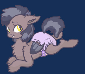 ambiguous_gender clothing diaper feral fur hair lying simple_background solo sploot toony transparent_background wings yellow_eyes monsterbunny 2015 alpha_channel archived_source digital_drawing_(artwork) digital_media_(artwork) signature