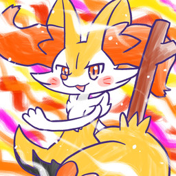 ambiguous_anthro ambiguous_gender anthro blush blush_stickers dipstick_tail front_view looking_at_viewer markings object_in_tail open_:3 open_mouth open_smile simple_background smile snout solo standing stick stick_in_tail tail tail_markings annyui0611 nintendo pokemon braixen canid generation_6_pokemon mammal pokemon_(species) 1:1 2024 digital_drawing_(artwork) digital_media_(artwork) half-length_portrait hi_res japanese_description portrait translated_description