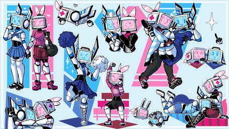 :3 asian_clothing cheerleader clothed clothing crossdressing duo east_asian_clothing female hand_holding head_on_lap japanese_clothing japanese_school_uniform kissing legwear machine male male/female multiple_poses on_lap pose school_uniform screen serafuku simple_background thigh_highs uniform baronflint avalon_(baronflint) camelot_(baronflint) humanoid robot robot_humanoid 16:9 hi_res widescreen