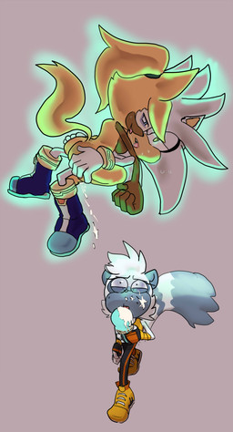 anthro blue_eyes bodily_fluids boots breasts butt clothing cowgirl_position female female_anthro footwear from_front_position group hair male male/female nude on_bottom on_top ponytail sex shoes sweat trio nicole_chees idw_publishing sega sonic_the_hedgehog_(comics) sonic_the_hedgehog_(idw) sonic_the_hedgehog_(series) silver_the_hedgehog tangle_the_lemur whisper_the_wolf canid canine canis eulipotyphlan hedgehog lemur mammal primate ring-tailed_lemur strepsirrhine wolf absurd_res hi_res