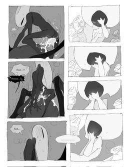 anthro anthro_on_feral anthro_penetrated arthropod_abdomen arthropod_abdomen_genitalia arthropod_abdomen_penis bestiality biped black_body bodily_fluids cowgirl_position cum dialogue dominant dominant_female duo embarrased_horny erection eyes_closed female female_anthro female_dominating_male feral feral_penetrating feral_penetrating_anthro flower_bed from_front_position genital_fluids genitals hand_on_face heart_symbol horn insect_wings large_penetration larger_feral larger_sub leaking_cum looking_pleasured lying lying_on_ground male male/female male_feral moan on_back on_bottom on_ground on_top orgasm penetration penis rough_sex segmented_body sex size_difference smaller_anthro smaller_penetrated solo speech_bubble stretched_vagina submissive voyeur wings justdog hollow_knight:_silksong hollow_knight_(franchise) team_cherry hornet_(hollow_knight) lace_(hollow_knight:_silksong) styx_(hollow_knight:_silksong) arachnid arthropod insect spider 2026 comic greyscale hi_res monochrome