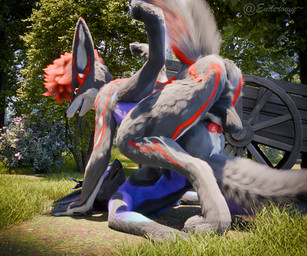 anal anal_orgasm anal_penetration anthro balls bodily_fluids cum cum_in_ass cum_inside ejaculation genital_fluids genitals hands-free male male/male orgasm penetration sex enderowy ender_(enderowy) canid canine mammal rexouium 6:5 hi_res