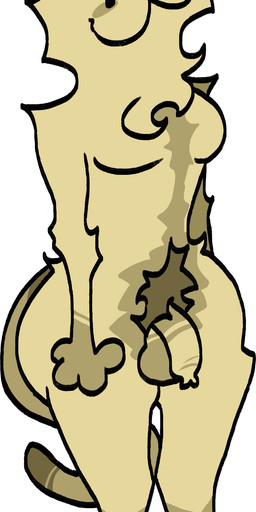 :3 acroposthion anthro breasts featureless_breasts flaccid foreskin genitals gynomorph humanoid_genitalia humanoid_penis intersex long_foreskin penis pubes solo unretracted_foreskin trashgal domestic_ferret mammal mustelid musteline true_musteline weasel absurd_res flat_colors hi_res