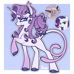 1_horn blue_eyes border closed_smile eyelashes female female_feral feral forehead_gem forked_tail fusion gem gradient_tail hair hooves horn logo long_tail looking_back mouth_closed purple_background purple_body purple_eyelids purple_hair purple_hooves purple_horn purple_tail quadruped side_view simple_background smile solo spiral_horn standing tail unusual_anatomy unusual_tail white_border 3ggmilky friendship_is_magic hasbro my_little_pony mythology nintendo pokemon rarity_(mlp) eeveelution equid equine espeon generation_2_pokemon mammal mythological_creature mythological_equine pokemon_(species) unicorn 1:1 2026 artist_logo crossover digital_drawing_(artwork) digital_media_(artwork) hi_res reference_image