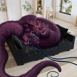5_toes animal_genitalia antennae_(anatomy) balls baseboard bed big_tail black_sofa blue_eyes bodily_fluids countershading cum cum_on_bed cum_on_belly cum_on_body cum_on_face cum_on_feet cum_on_self curled_up excessive_cum excessive_genital_fluids feet feral floor_lamp furniture genital_fluids genitals lamp licking looking_at_viewer lying male musk nipples on_back oral paws photo_background picture_frame pink_sheath_slit plantar_glands presenting_balls purple_body saliva saliva_on_sheath saliva_string sex sheath sheath_slit skin_folds sofa solo tail thick_tail toes tongue wall_(structure) white_wall window cloudweaver_(artist) sofa_bed_meme chesawyiin_(cloudweaver) hybrid mammal mustelid 1:1 digital_media_(artwork) digital_painting_(artwork) draw_over hi_res mixed_media painting_(artwork) photography_(artwork)