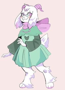 3_toes anthro barefoot blush claws clothed clothing digitigrade eyewear fangs feet femboy fluffy fluffy_tail fur glasses green_clothing horn horn_markings long_ears male markings multicolored_clothing paws pink_clothing pink_eyes scarf solo tail teeth toes two_tone_clothing white_body white_ears white_fur white_tail puppkittyfan1 deltarune undertale_(series) ralsei bovid caprine darkner goat mammal 2021 digital_media_(artwork) hi_res pastel_theme